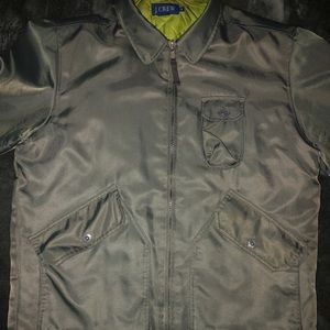 J.Crew Green Bomber Jacket Size Medium
